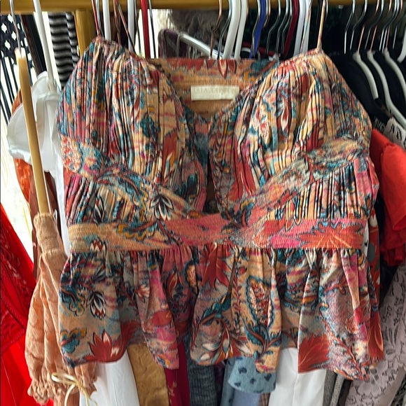 Ulla Johnson Floral Silk Cut Out Top - Multicolor Blouse size 8 - Picture 4 of 8